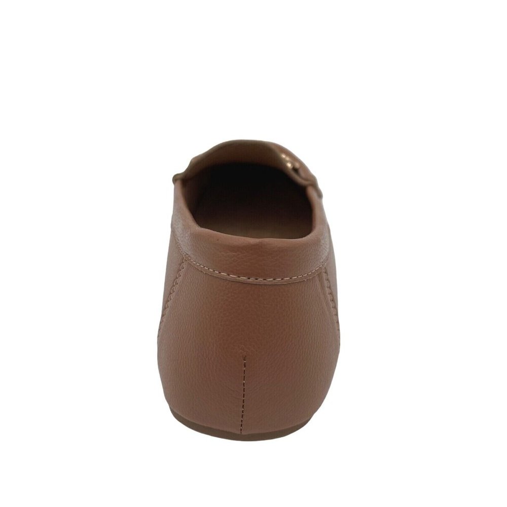 Aerosoles Womens Loafers Size 7.5-9 Wide Cognac Vegan Leather Cushioned Shoes - Picture 9 of 15